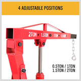 Engine Crane 2 Ton Hydraulic Hoist Folding Shop Mobile Lifter Workshop Lift - Side View