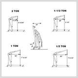 Engine Crane 2 Ton Hydraulic Hoist Folding Shop Mobile Lifter Workshop Lift - Close-Up Angle