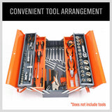 5-Tray Steel Cantilever Tool Storage Box Portable Parts Organiser Carry Holder - 45-Degree Angle