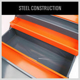 5-Tray Steel Cantilever Tool Storage Box Portable Parts Organiser Carry Holder - Low Angle