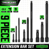 9Pcs Extension Bar Set 1/4