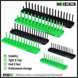 SWANLAKE 6PCS Socket Holder Tray Rack – Metric & SAE, 1/4