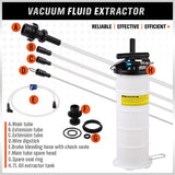 HORUSDY 7L Manual & Pneumatic Oil Extractor Waste Fluid Transfer Pump Suction - Side View