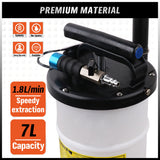 HORUSDY 7L Manual & Pneumatic Oil Extractor Waste Fluid Transfer Pump Suction - Top-Down View