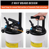 HORUSDY 7L Manual & Pneumatic Oil Extractor Waste Fluid Transfer Pump Suction - 45-Degree Angle