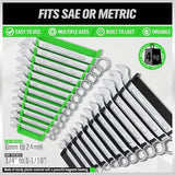 SWANLAKE 2Pack Magnetic Wrench Organizer wrench rack Tool Trays, Premium Quality Wrench Holder - Top-Down View