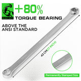 8PC Aviation Spanner Set Extra Long Wrench Double Ring CRV With Bag 8-24mm - Top-Down View