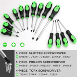 SWANLAKE 86PCS Magnetic Screwdriver Set,Includes Slotted/Phillips/Torx Mini Precision Screwdriver, Replaceable Screwdriver Bits and nut drivers With Sturdy tool box - Front View