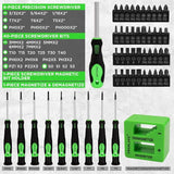 SWANLAKE 86PCS Magnetic Screwdriver Set,Includes Slotted/Phillips/Torx Mini Precision Screwdriver, Replaceable Screwdriver Bits and nut drivers With Sturdy tool box - Side View