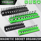 SWANLAKE 4Pc Magnetic Socket Organizer Tray 3/8