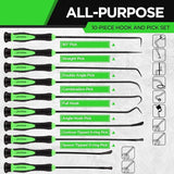 SWANLAKE 10-Piece Pick and Hook Set, Pick Tool Set for Car Auto Oil Seal/O-Ring Seal Gasket Pick Mini Hooks Puller Remover - Side View