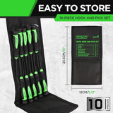 SWANLAKE 10-Piece Pick and Hook Set, Pick Tool Set for Car Auto Oil Seal/O-Ring Seal Gasket Pick Mini Hooks Puller Remover - 45-Degree Angle