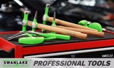 9-Piece Garden Tools Auto Body Hammer Dolly Set Car Body Dent Repair Tool Case - Side View