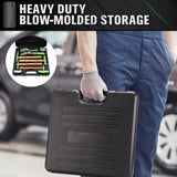 9-Piece Garden Tools Auto Body Hammer Dolly Set Car Body Dent Repair Tool Case - Low Angle