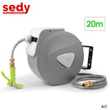 Garden Spray Gun Auto Rewind Wall Water Hose Mount Hose Reel 20M Retractable - Front View