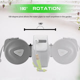 Garden Spray Gun Auto Rewind Wall Water Hose Mount Hose Reel 20M Retractable - Side View