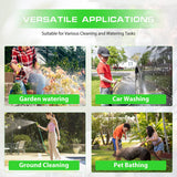 Garden Spray Gun Auto Rewind Wall Water Hose Mount Hose Reel 30M Retractable - Low Angle