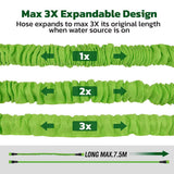 25FT Water Garden Hose Flexible Expandable Pipe Car Wash W/ Spray Nozzle Gun