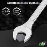 Swanlake 19Pc Stubby Spanner Set Metric 6-24mm Crv 12 Point Open End with Pouch - Side View