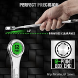 Swanlake 19Pc Stubby Spanner Set Metric 6-24mm Crv 12 Point Open End with Pouch - Top-Down View