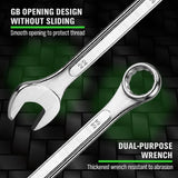 Swanlake 19Pc Stubby Spanner Set Metric 6-24mm Crv 12 Point Open End with Pouch - Rear View