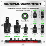 SWANLAKE 7PCS Magnetic Universal Joint Socket Adapter Set – Impact CR-V - Front View