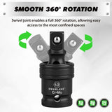 SWANLAKE 7PCS Magnetic Universal Joint Socket Adapter Set – Impact CR-V - Side View