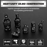 SWANLAKE 7PCS Magnetic Universal Joint Socket Adapter Set – Impact CR-V - 45-Degree Angle