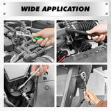 SWANLAKE 7PCS Magnetic Universal Joint Socket Adapter Set – Impact CR-V - Close-Up Angle