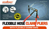 Long Hose Clamp Pliers 24 Flexible Extension Wire Oil Fuel Hose Clip Remove - Front View