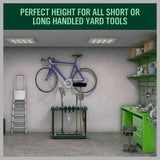 Rolling Garden Tools Storage Rack Long Short Handles Organizer Holders Fits 40 - 45-Degree Angle