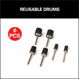 51Pc Sanding Bands Drum Sleeve Set 120 Grits Mandrel Dremel Rotary Kit 3mm Shank - Low Angle