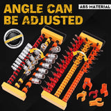 2-Pack Socket Rail & Bit Holder 1/4 3/8 1/2 Drive Portable ABS Socket Organizer - Rear View