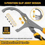 Adjustable Oil Filter Wrench Set - 9 & 12 Pliers for Cars, Trucks, Motorcycles - Durable Carbon Steel, Ergonomic Grip, Easy Access Design