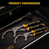 Adjustable Oil Filter Wrench Set - 9 & 12 Pliers for Cars, Trucks, Motorcycles - Durable Carbon Steel, Ergonomic Grip, Easy Access Design