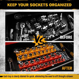 ELEAD 2Pc Magnetic Socket Organizer Set 1/2