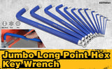 ELEAD 13Pc Extra Large Hex Key Set Long Allen Key Wrench Ball End Metric 2-19mm - Side View