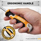 6-Piece Magnetic Screwdriver Set with Non-Slip Handles - Phillips & Slotted, Chromium Molybdenum Steel - Rear View
