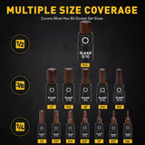 16Pc SAE Hex Bit Impact Socket Set 5/64