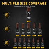 ELEAD 16Pc Metric Hex Bit Socket Set Allen Socket S2 Steel Socket Adapter - Front View