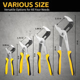 ELEAD 4Pcs Groove Joint Pliers Set Adjustable Water Pump Pliers with Tool Bag - Front View