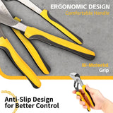 ELEAD 4Pcs Groove Joint Pliers Set Adjustable Water Pump Pliers with Tool Bag - 45-Degree Angle