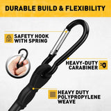ELEAD 28PCS Bungee Cord Set Carabiner Hooks Assorted Sizes Heavy Duty Tie Down - Top-Down View