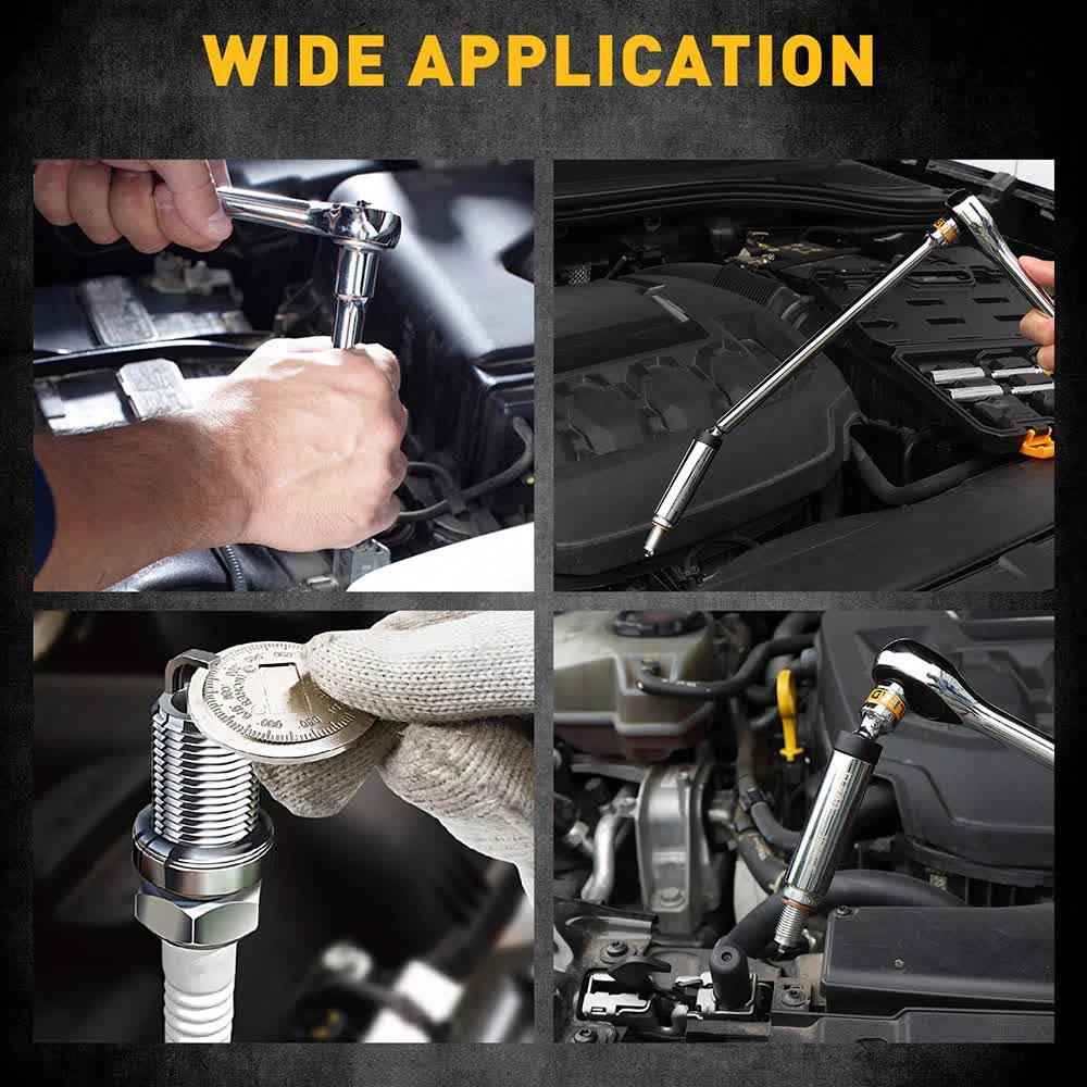 8-Piece 3/8" Drive Magnetic Swivel Spark Plug Socket Set Spark Plug Removal Tool