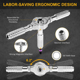 ELEAD 40in1 Ratchet Screwdriver Set Magnetic Precision Bits Adjustable T Handle - Side View