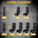 ELEAD 8PCS Flex Head Crowfoot Line Wrench Set Metric Flare Nut Wrench Set CR-V - Rear View