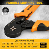 ELEAD 2180PCS Ferrule Crimping Tool Kit Wire Ferrules Ratchet Crimper AWG 23-7 - Top-Down View