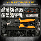 ELEAD 2020Pcs Ratcheting Crimp Tool w/ 2.54mm XH Connector Kit Arduino PCB - Side View