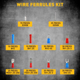 ELEAD 321Pcs Electrical Wire Connectors Kit Assorted Terminals Ferrules Set - Top-Down View