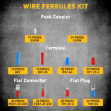 ELEAD 321Pcs Electrical Wire Connectors Kit Assorted Terminals Ferrules Set - 45-Degree Angle